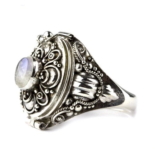 Silber-Giftring mit Regenbogenmondstein - vergleichen und g&uuml;nstig kaufen